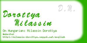 dorottya milassin business card